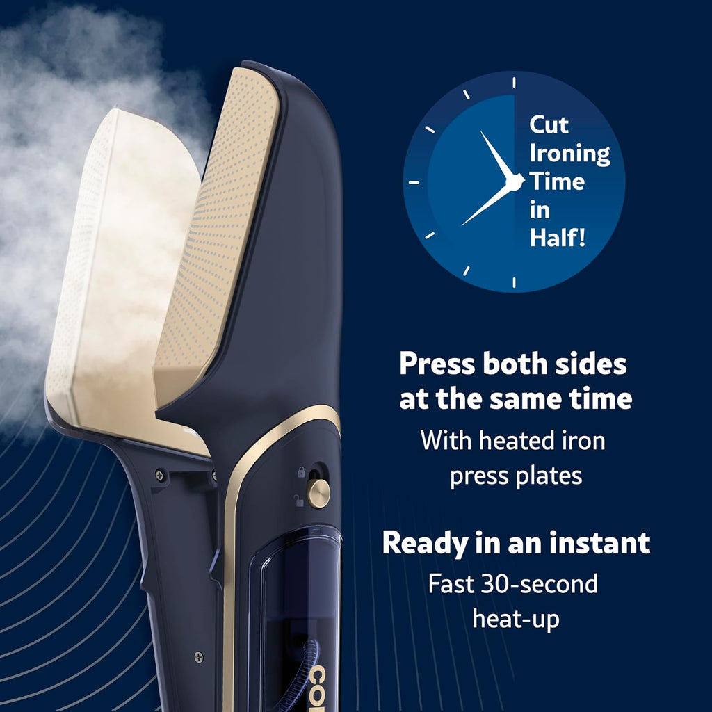 Conair Steam Stylist with Fabric Shaver, Extra Water Tank, and Storage Bag - Amazon Exclusive | Press Iron & Steamer - Great for Home, Office, or Travel | 3-in-1 Steam Iron for Quick Wrinkle Removal