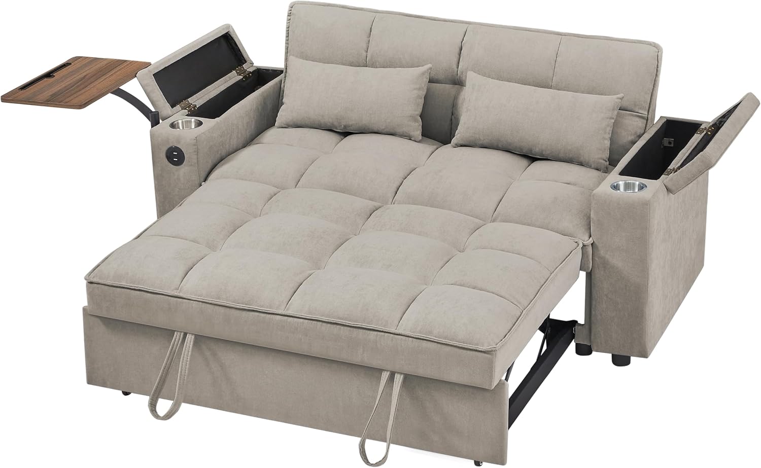 Auvsoce 65' Loveseat Sofa, Modern Couches for Living Room,Corduroy Recliner, Dual armrest Storage Space, Integrated Spring Cushion, Solid Wood Frame, Built-in USB Charging Port