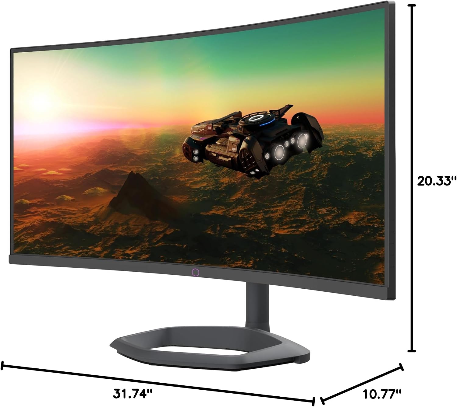 Cooler Master GM34-CWQ2 34' Curved UWQHD 3440 x 1440 VA Quantum Dot Gaming Monitor | Up to 180Hz | Up to 0.5ms | Curve 1500R | FreeSync Premium|Nvidia | HDR Support |DP1.4 * 1 | HDMI2.0 * 2