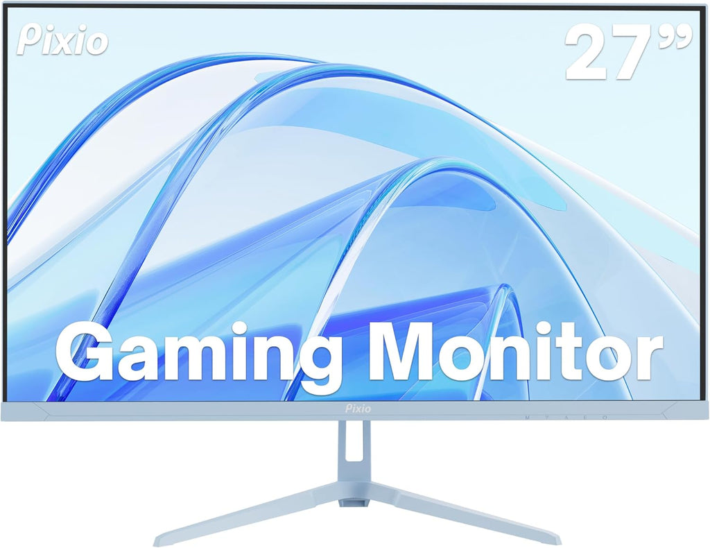 Pixio PX278 Wave Blue 27 inch 180Hz Refresh Rate FHD 1440p Resolution Fast IPS Panel 1ms GTG Response Time Gaming Monitor and PS1S Wave Blue Single Monitor Arm - Fits up to 32 inches and 19.8lbs