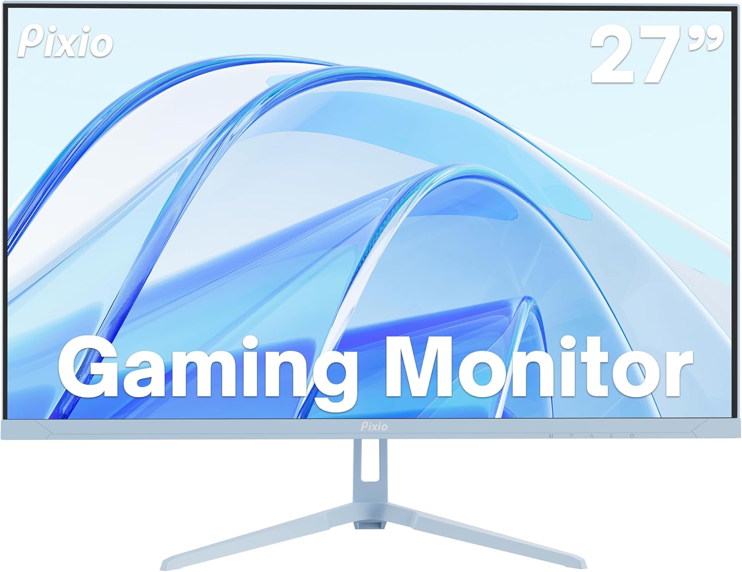 Pixio Two PX278 Wave Blue 27 inch 180Hz Refresh Rate FHD 1440p Resolution Fast IPS Panel 1ms GTG Response Time Gaming Monitor and PS1D Wave Blue Dual Monitor Arm - Fits up to 32 inches and 19.8lbs