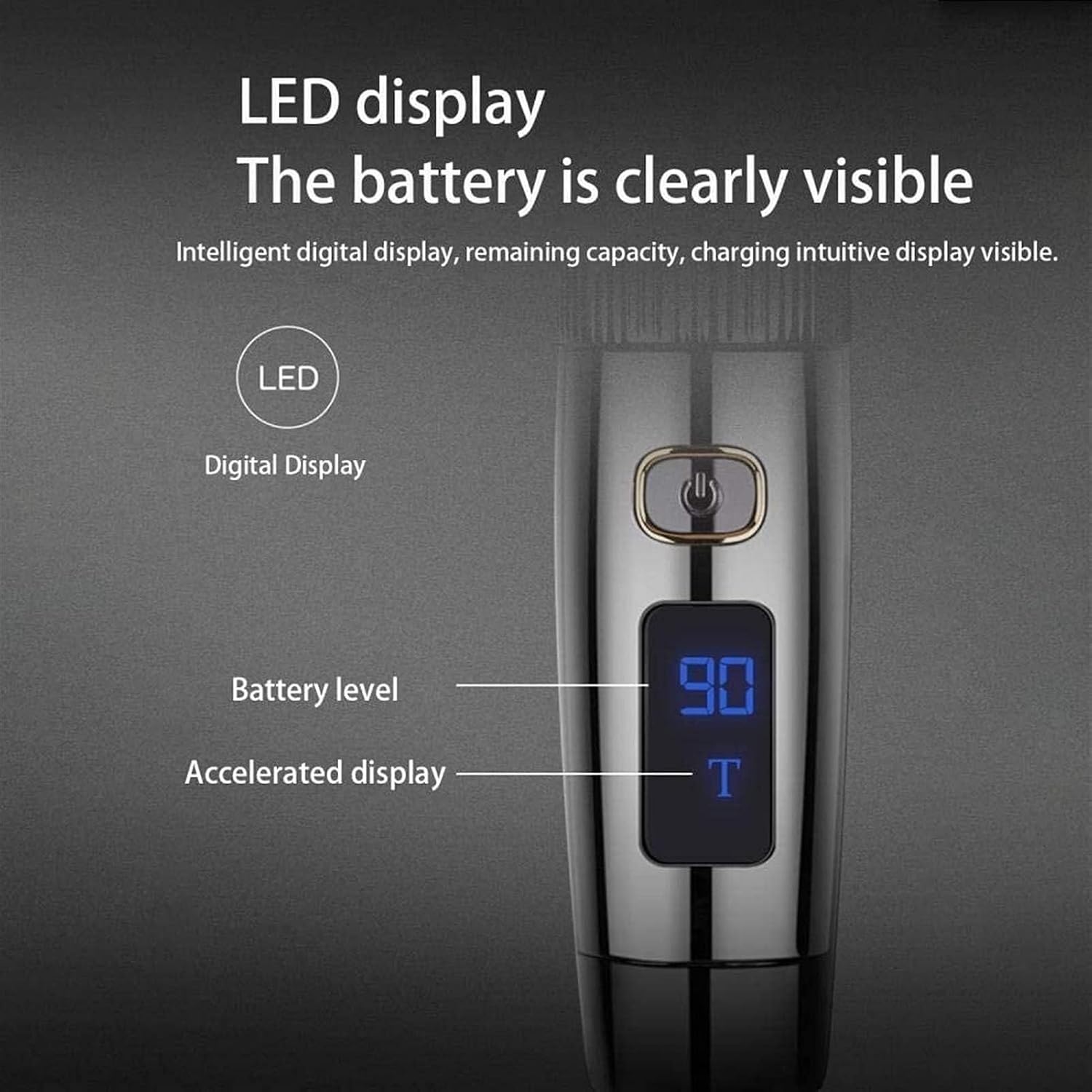 Professional Hair Clippers - Rechargeable Hair Beard Trimmer Cordless Haircut Kit with Titanium & Ceramic Waterproof Blades for Wet/Dry Cut, 5-Speed Adjustable with Barber Cape, and Travel Bag