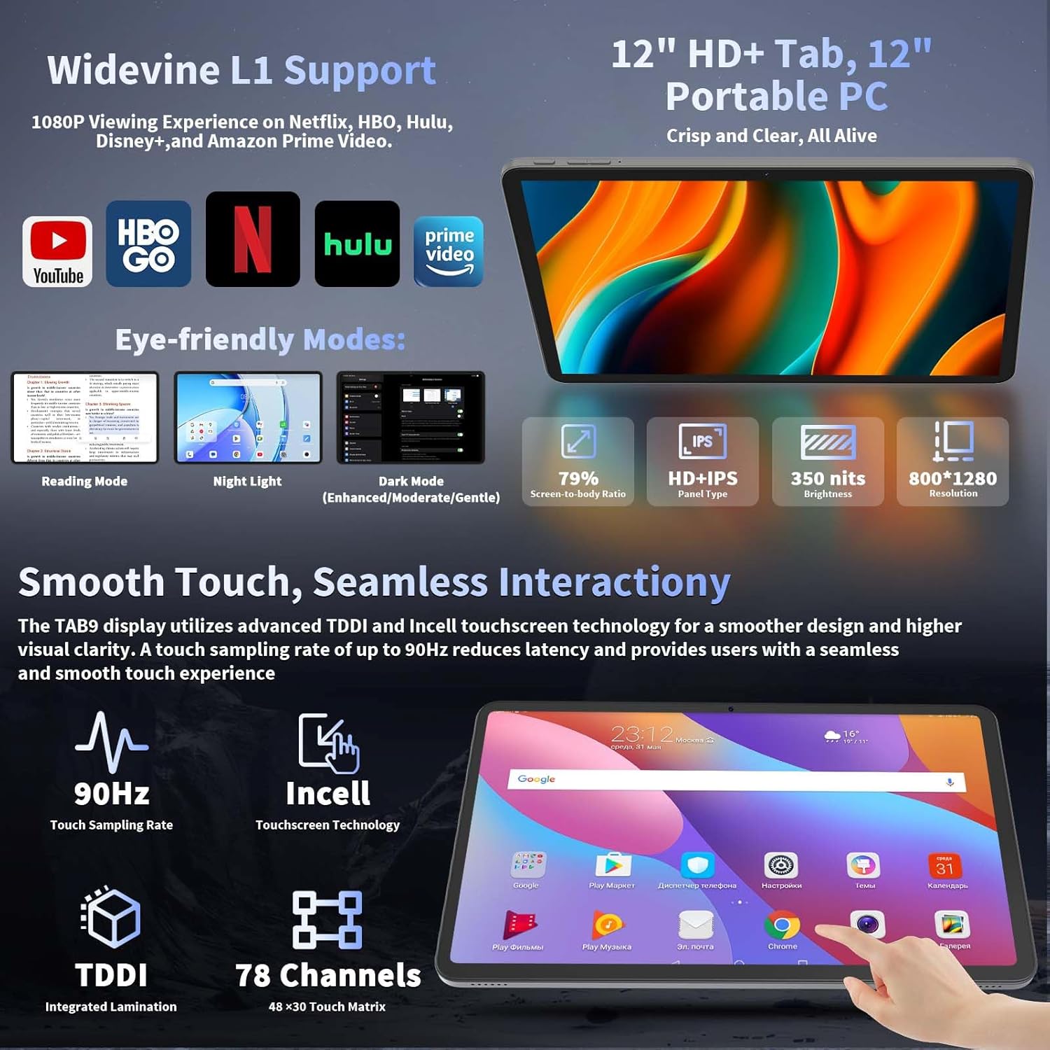 2025 12 Inch Tablet, Android 15 Tablets with Keyboard, 24GB+256GB+2TB Expand, 2K Display, Tablet PC with 5G WiFi, Octa-Core, 8000mAh, BT5.0, GMS, GPS, 2 in 1 Tablets with Case, Mouse, Stylus(Pink)