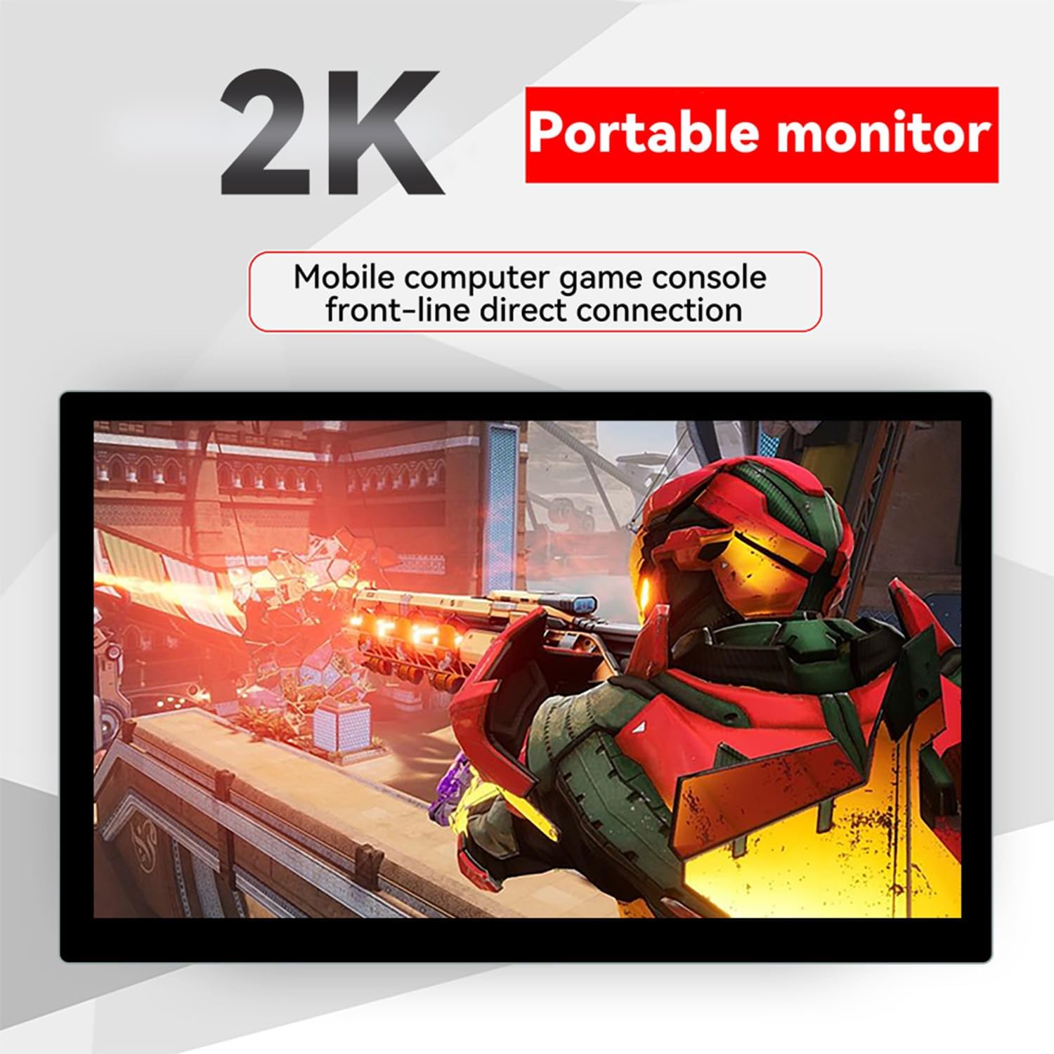 OLED Touchscreen Portable Monitor 10.5' 2k, sRGB 100%,Dual USB-C,HDMI for Laptop Mac Phone PS4/5 Switch