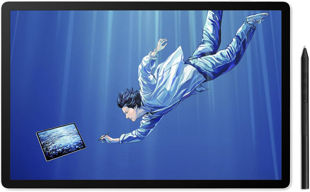 Wacom MovinkPad Pro 14, Android Mobile Drawing Tablet, 14' OLED No Computer Needed, Battery-Free Slim Pro Pen 3, 12GB RAM/256GB Storage, Anti-Glare Matte Screen, All-In-One Portable Digital Art Tablet