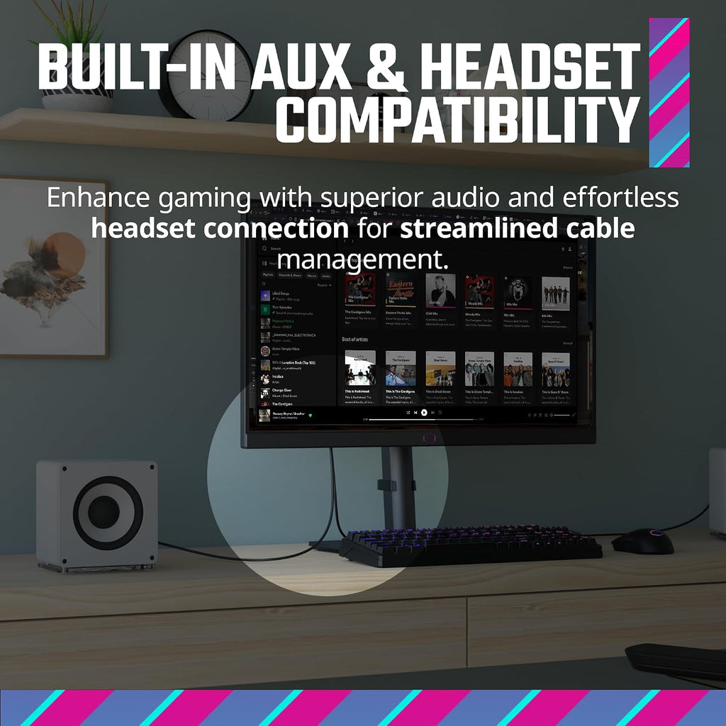 Cooler Master GM2711S 27' WQHD 2560 x 1440 Ultra-Speed IPS Gaming Monitor | Up to 180Hz | Up to 0.5ms | Adaptive Sync AMD|Nvidia | HDR Support | DP1.4 * 1 | HDMI2.0 * 2