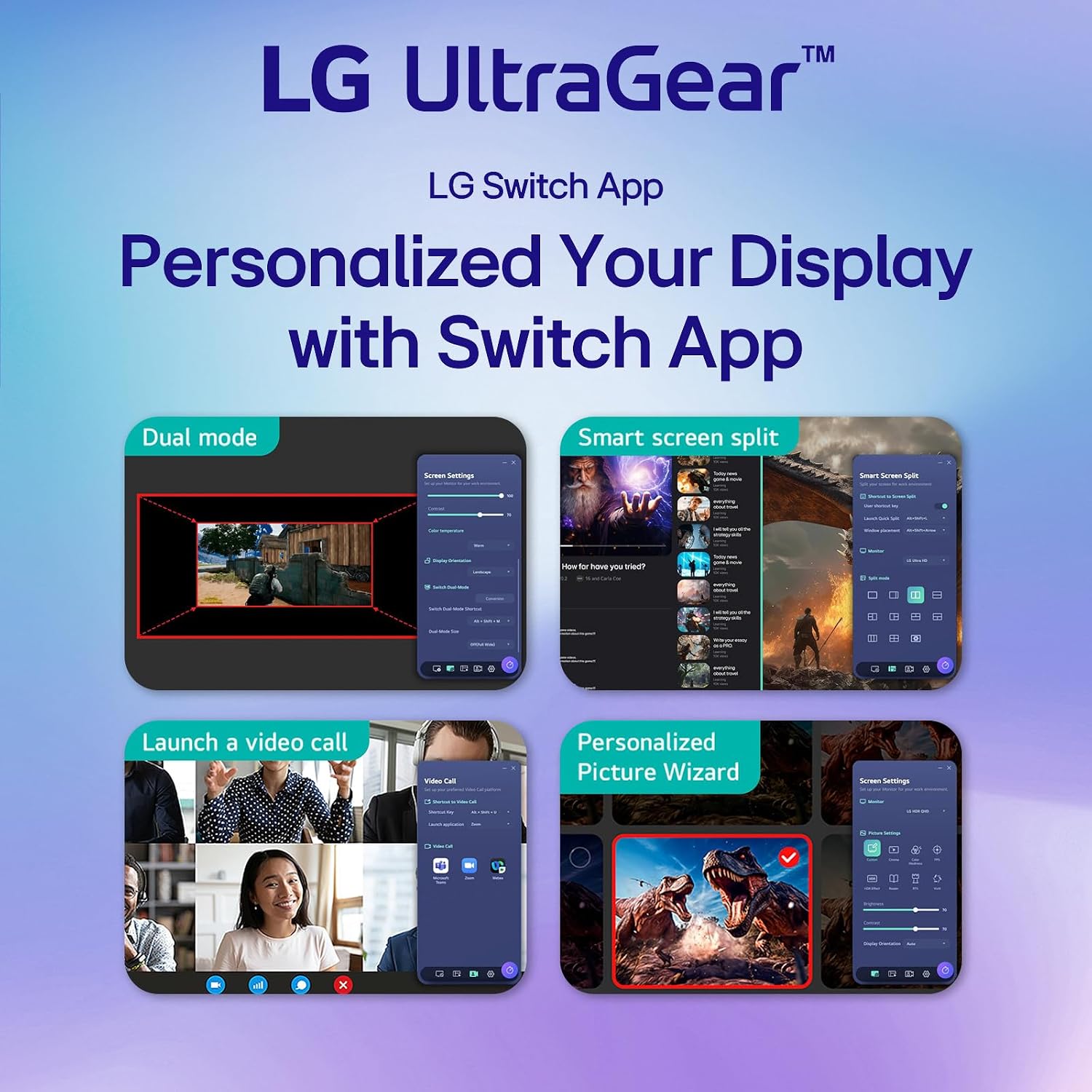 LG Ultragear 27' QHD Gaming Monitor, 1440p IPS Display, 200Hz, 1ms Response, DisplayHDR 400, FreeSync Premium, HDMI, Displayport, USB Type-C, Tilt/Height/Swivel & Pivot Adjustment Stand