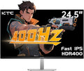 KTC 24.5 Inch 400Hz Gaming Monitor, FHD 1080P 240Hz Computer Monitor, Fast IPS, FreeSync/G-Sync Compatible, HDR400, DisplayPort x2 HDMI x2, VESA, Tilt Adjustable,H25X7 (Renewed)
