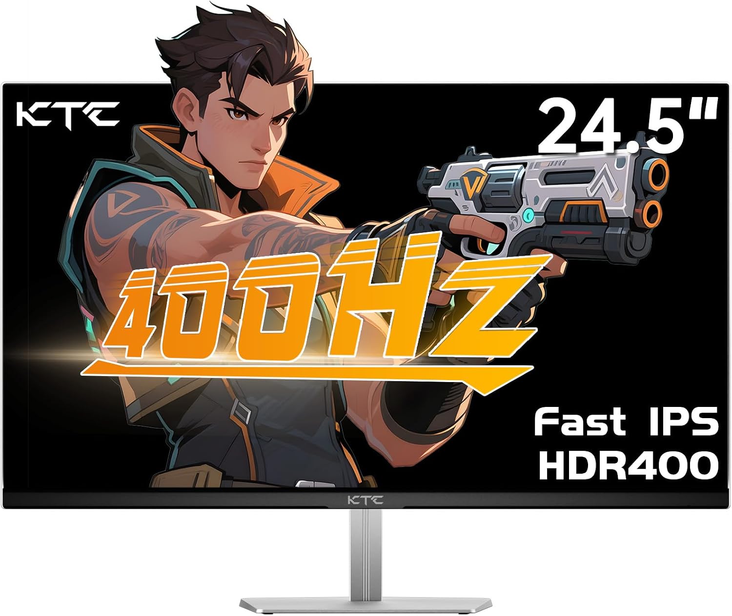 KTC 24.5 Inch 400Hz Gaming Monitor, FHD 1080P 240Hz Computer Monitor, Fast IPS, FreeSync/G-Sync Compatible, HDR400, DisplayPort x2 HDMI x2, VESA, Tilt Adjustable,H25X7 (Renewed)