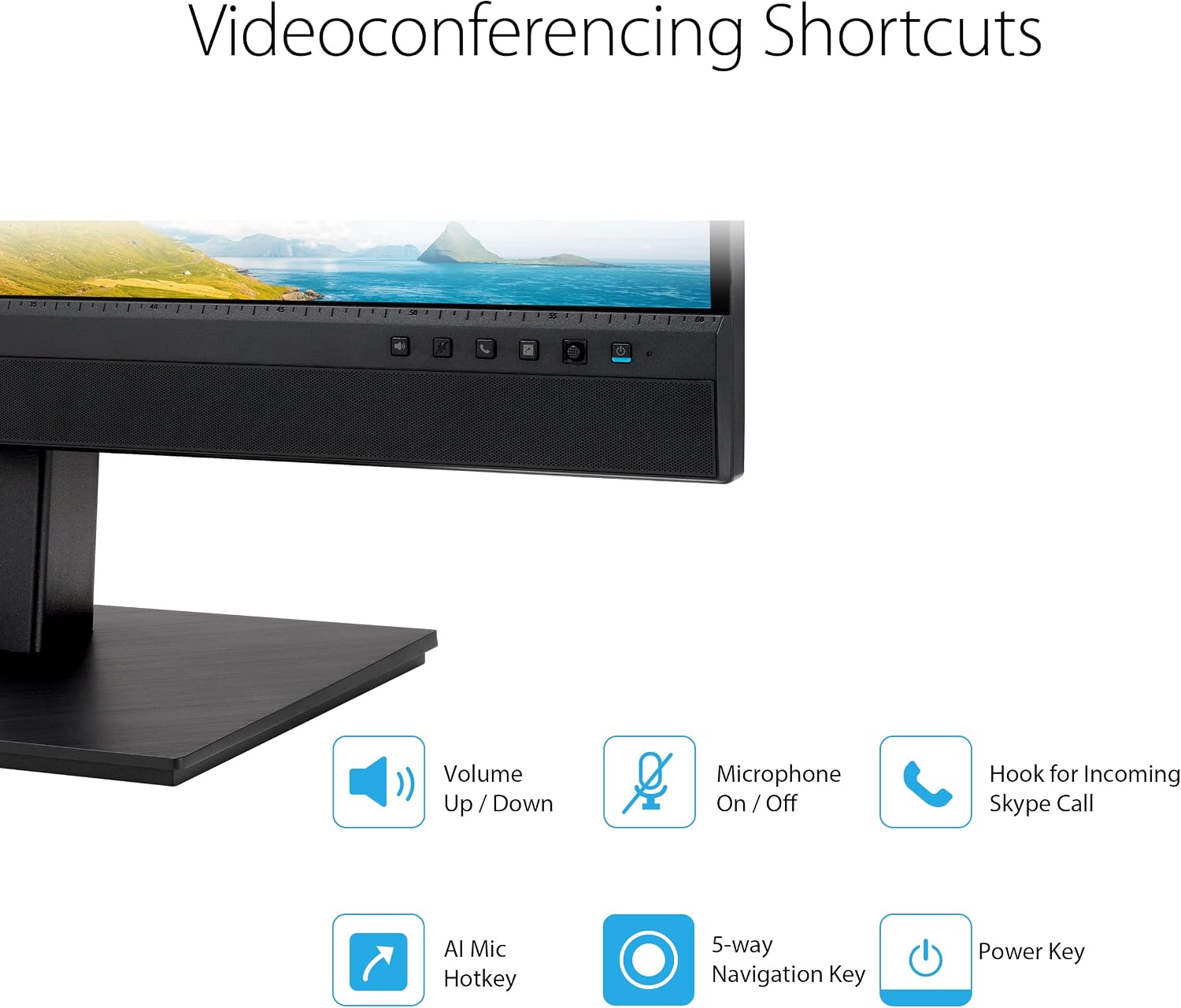 ASUS 27' 1440P Video Conference Monitor (BE27ACSBK) - QHD (2560 x 1440), IPS, Built-in 2MP Webcam, Mic Array, Speakers, Eye Care, Wall Mountable, AI Noise-canceling, USB-C, HDMI, Zoom Certified,Black