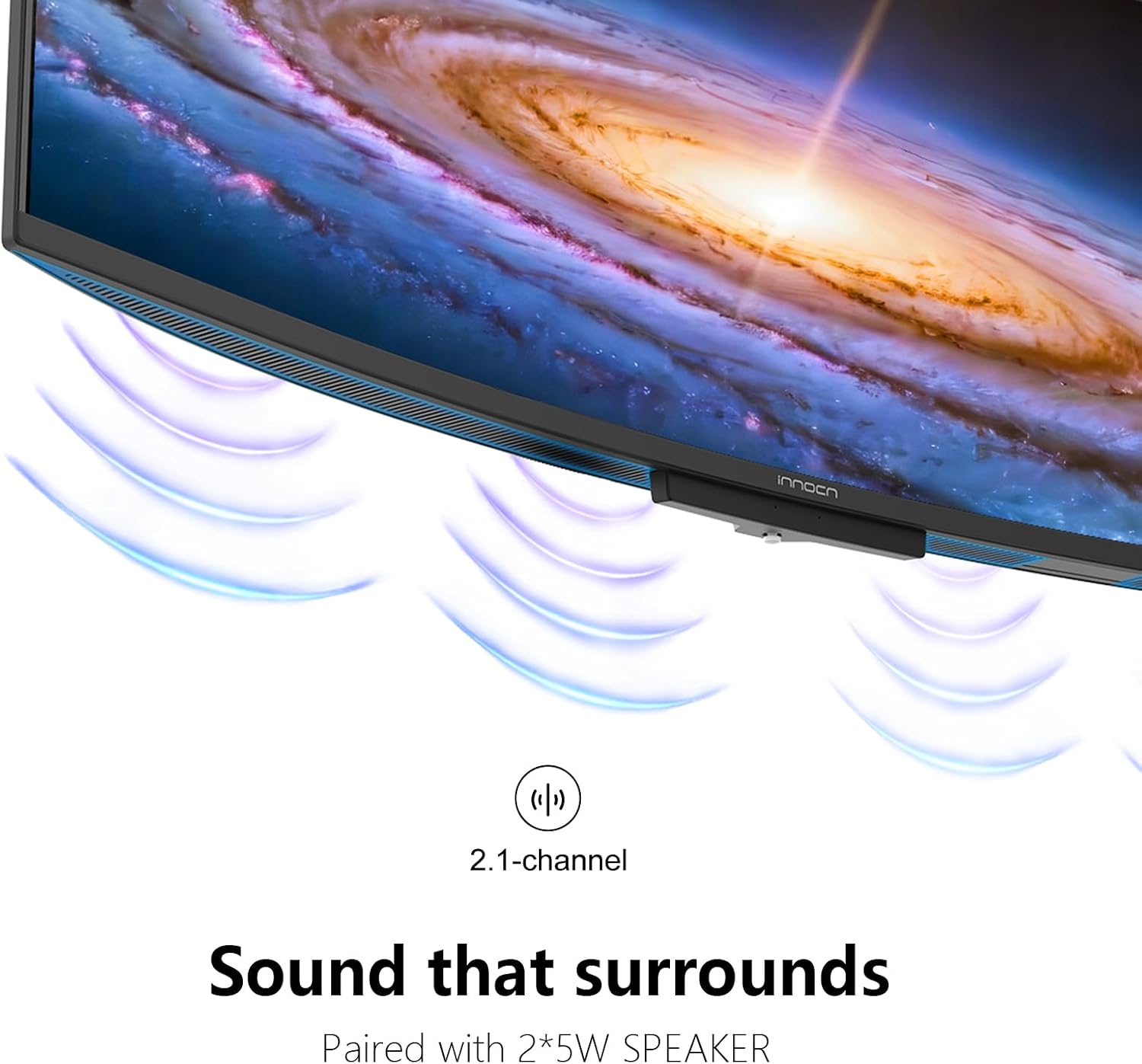 INNOCN 49' OLED Ultrawide Curved Monitor 5K2K 5120 x 1440p 144Hz, 0.03ms, Computer Monitor for AI PC, USB Type C 90W, HDMI 2.1, DisplayPort, USB Hub, Speakers, Adaptive-Sync, Adjustable Stand, Black
