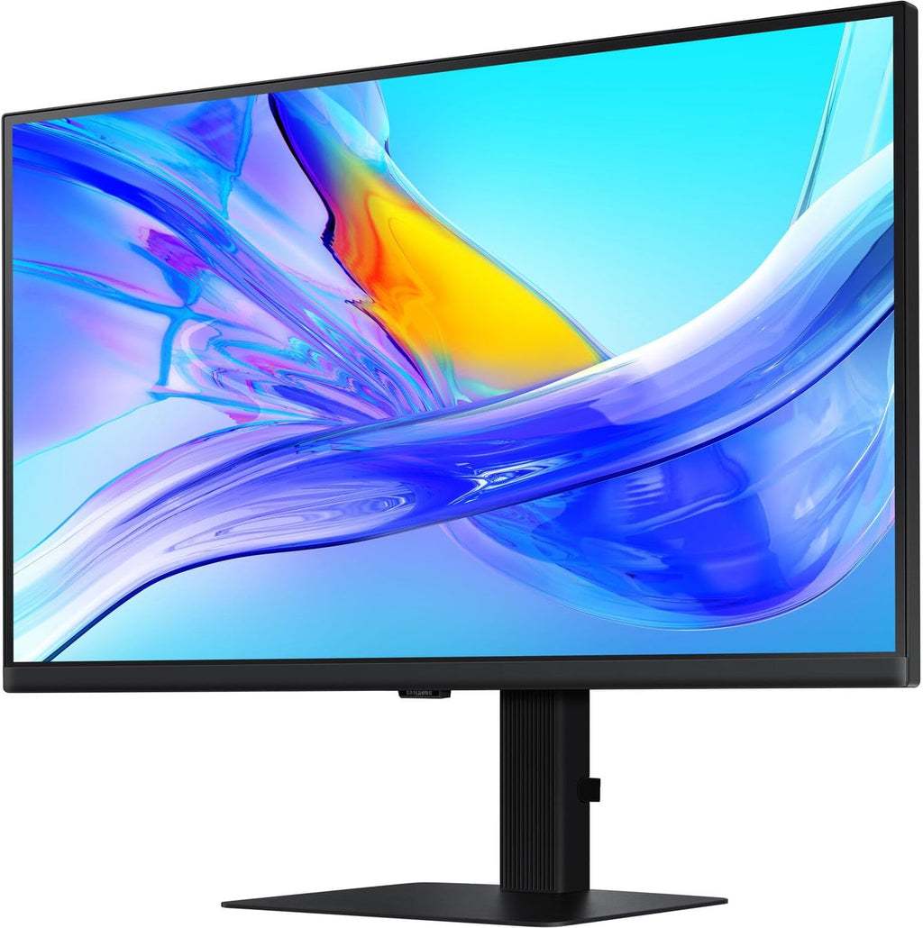 Samsung 32' ViewFinity S8 (S80UD) 4K UHD VA Monitor with HDR10, Built-in KVM Switch, USB-C, Anti Glare, Flicker Free, VESA Mount (100 mm), Displayport, HDMI & DKZ Port Expander, Black (LS32D802UANXGO)