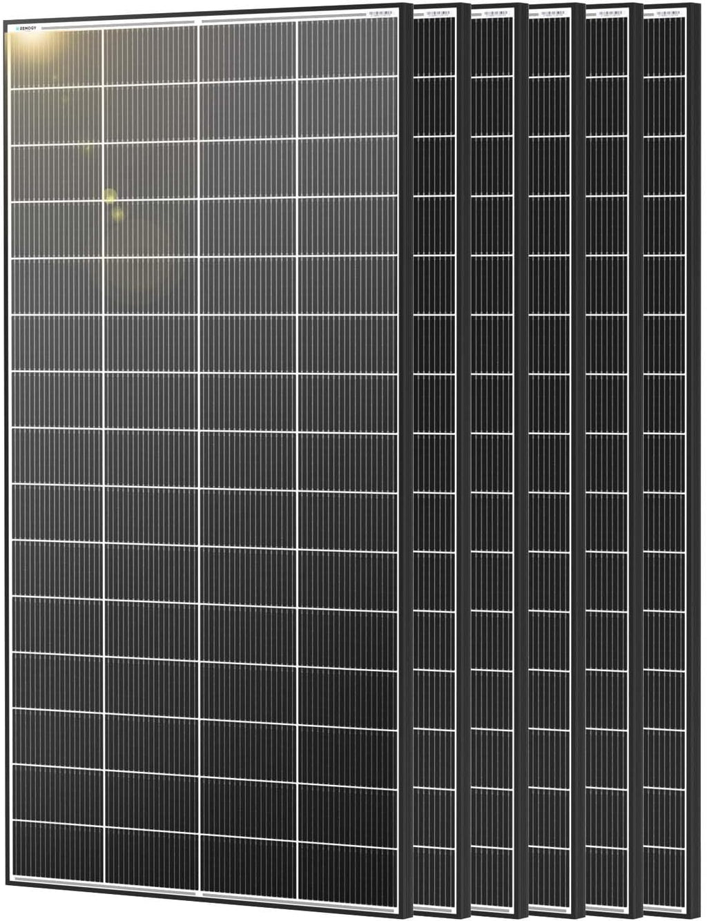 Renogy Solar Panels 1920 Watt, 6PCS 320W Solar Panel, N-Type 18BB Monocrystalline On/Off Grid, 25% Cell Efficiency IP68 Weatherproof Solar Module for 12/24 Volts PV System Homes Rooftop Farm Garden