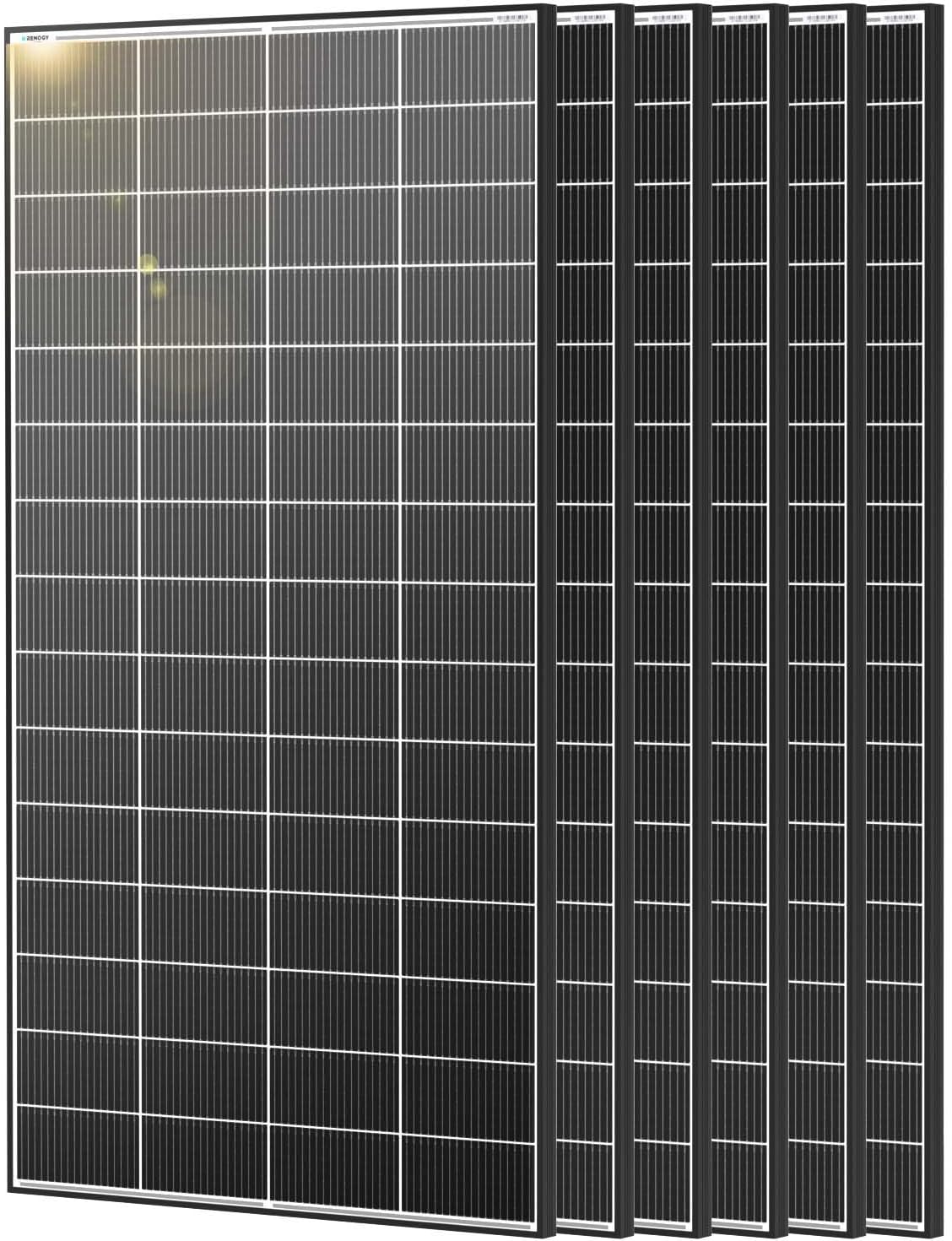 Renogy Solar Panels 1920 Watt, 6PCS 320W Solar Panel, N-Type 18BB Monocrystalline On/Off Grid, 25% Cell Efficiency IP68 Weatherproof Solar Module for 12/24 Volts PV System Homes Rooftop Farm Garden