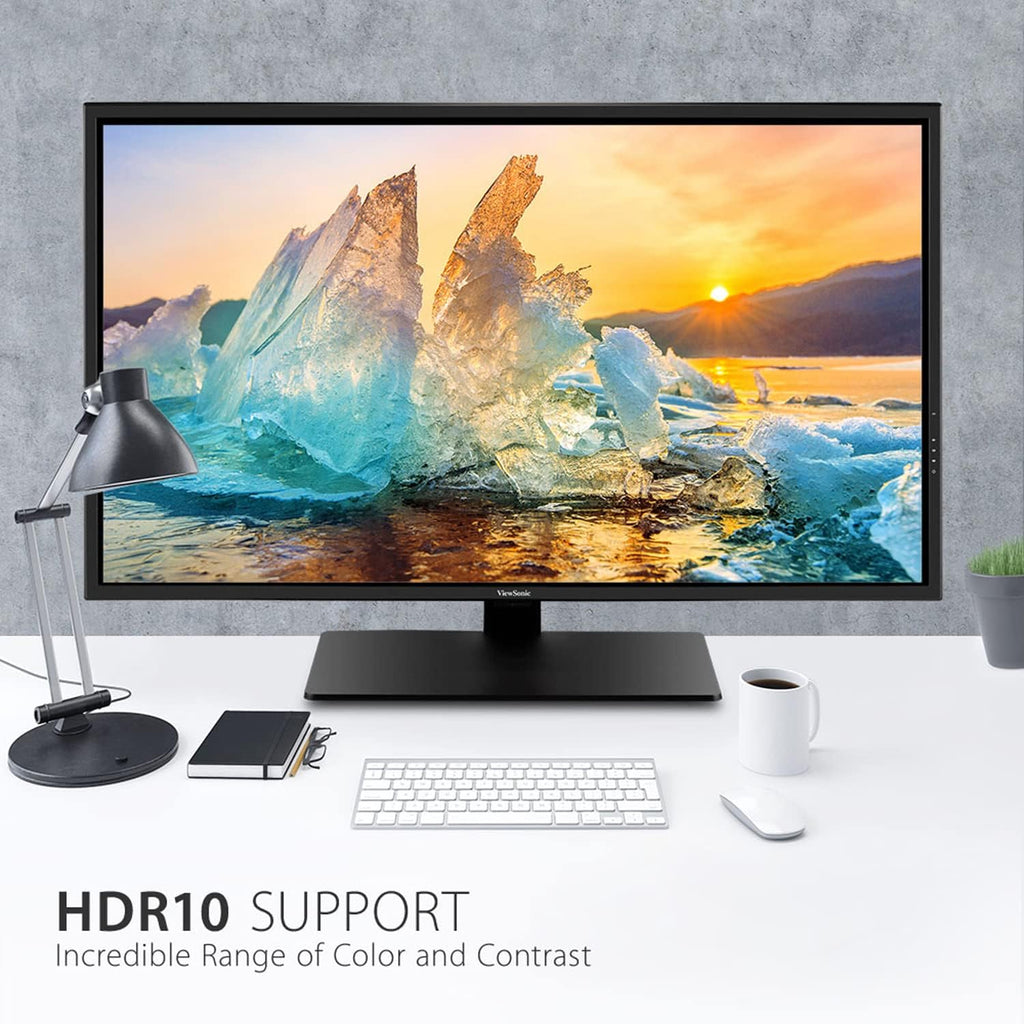 ViewSonic VX4381-4K 43' UHD 4K Monitor Widescreen with HDR10 Support, Eye Care, HDMI, USB, DisplayPort (Renewed)