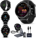 Garmin Forerunner 570 47mm GPS Running Smartwatch, Black | Advanced Training & Recovery, Sleep Coach, Heart Rate, Download Music, Up to 11 Day Battery | Signature Series Charging Stand Bundle