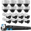 4COVR PoE 16 Camera Security System for Business, AI Human Vehicle Detection, 8 Dome IK10 Vandal-Proof 8 Bullet 5MP Wired IP Camera IP67, Remote Access, 16 Channel 4K NVR with 4TB HDD, LYH54A5M1616