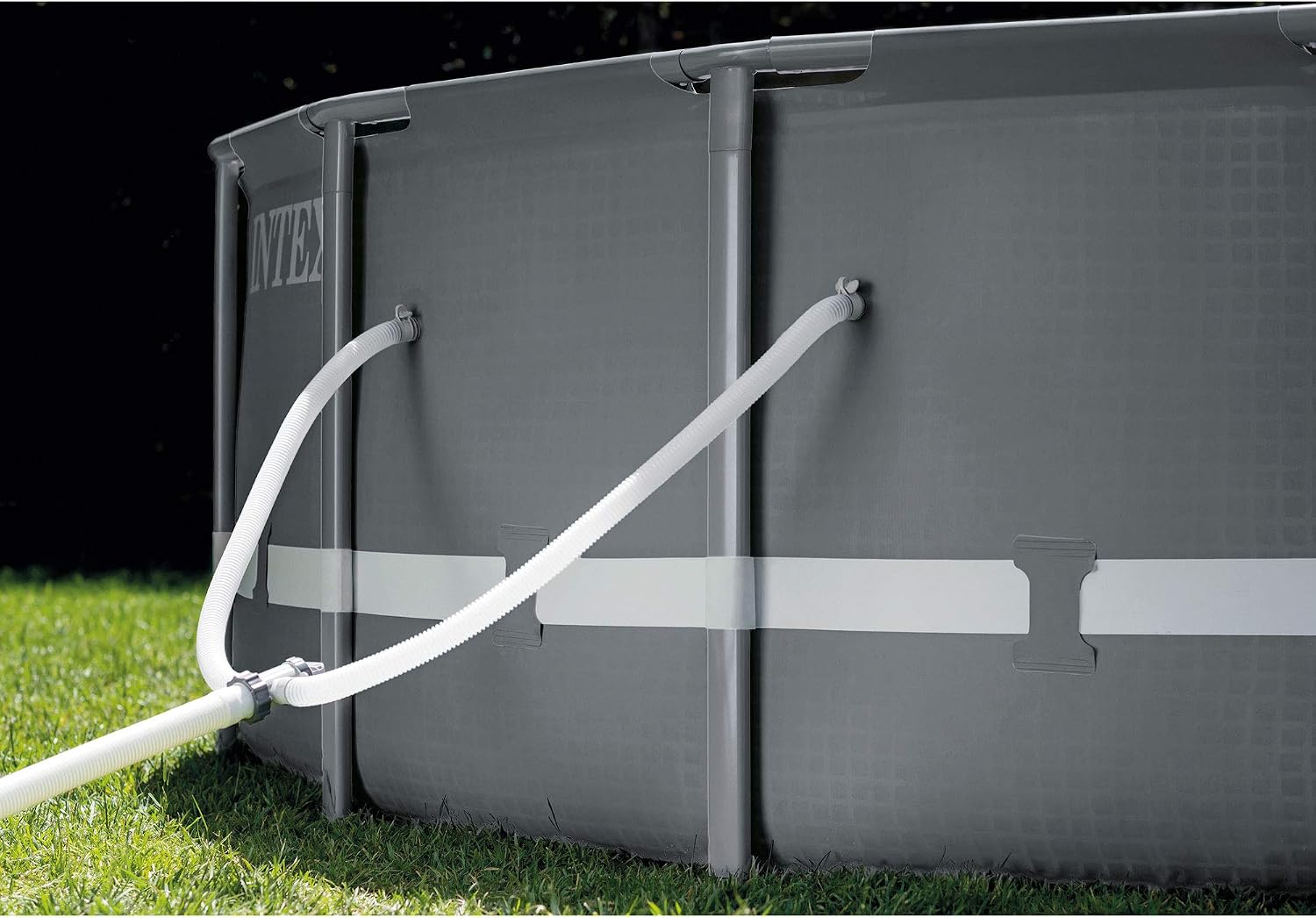 INTEX Ultra XTR 18 ft x 52 in Above Ground Pool Set, Round Swimming Pool with Steel Frame, 2100 GPH Sand Filter Pump, Ladder, Cover, & Ground Cloth