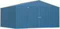 Arrow Shed Elite 14' x 12' Tall Outdoor Steel Storage Shed with High Gable and Lockable Doors Storage Building, Blue Grey