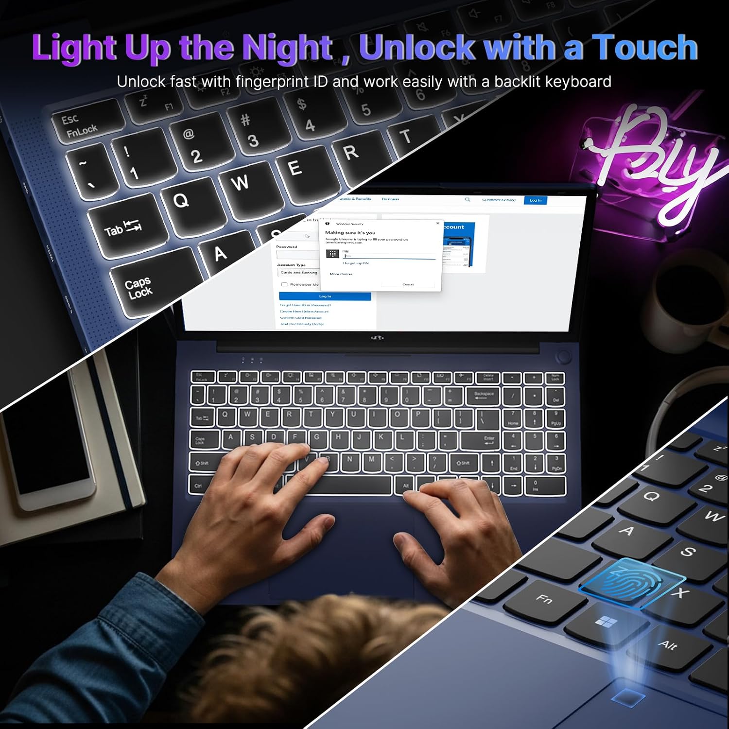 NIMO 17.3' Business-Laptop Ryzen 9 8945HS, 32GB RAM 2TB SSD, Radeon 780M, 54W Max TDP, 75Wh Battery, USB-C 4.0, PD 100W, Backlit Keyboard, Fingerprint Unlock, FHD Laptop for Gaming Student Office