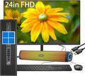 HP Prodesk 600 G2 SFF Desktop PC W11, SFF Computer w/ 24in LCD Monitor, i5-6500 Processor, 16GB RAM, 1TB SSD, RGB Speaker, DP Cable (Renewed)