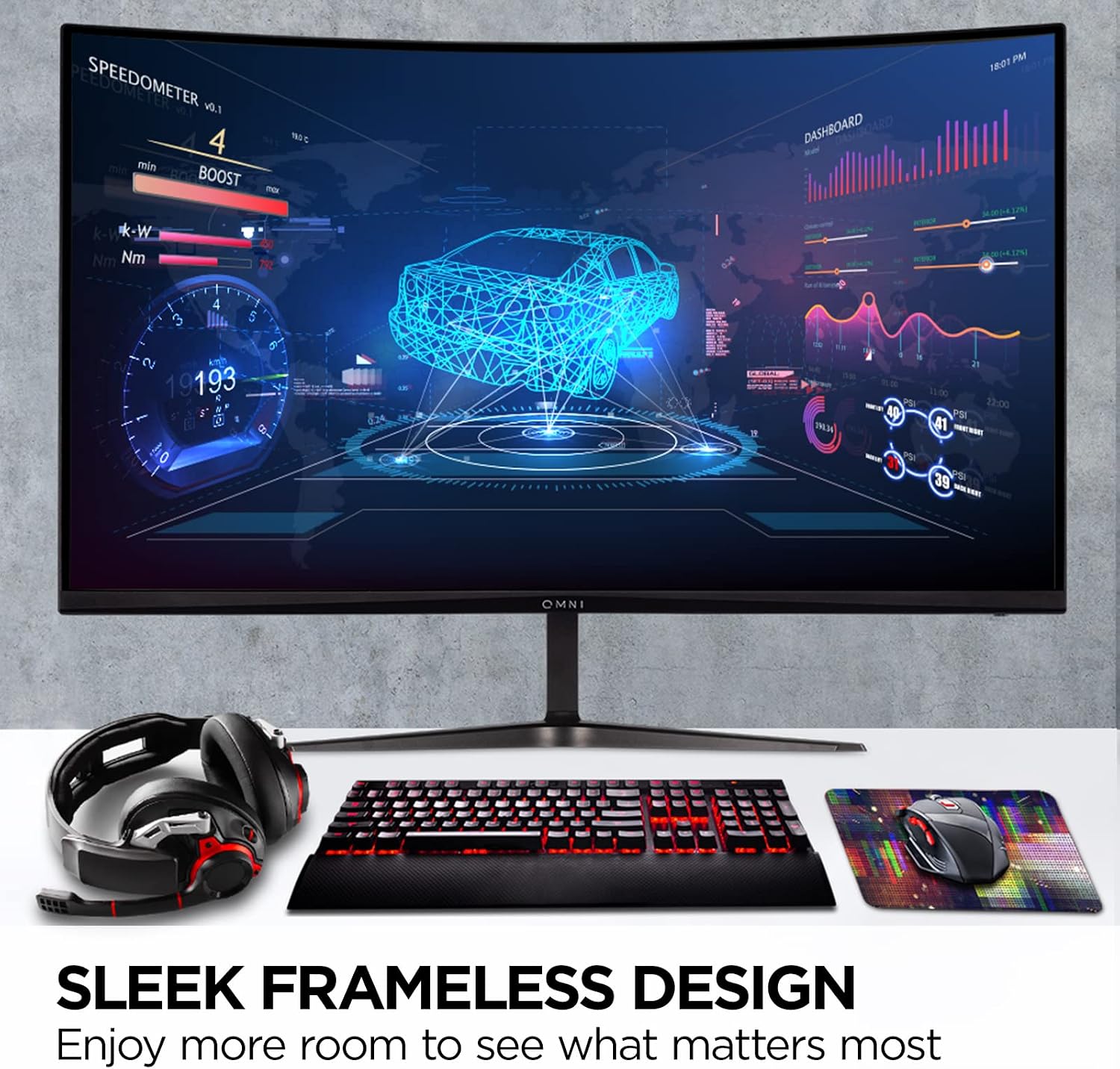 ViewSonic VX3218C-2K 32' Curved 1440p 1ms 165Hz Gaming Monitor with AMD FreeSync Premium, HDMI and Display Port(Renewed)