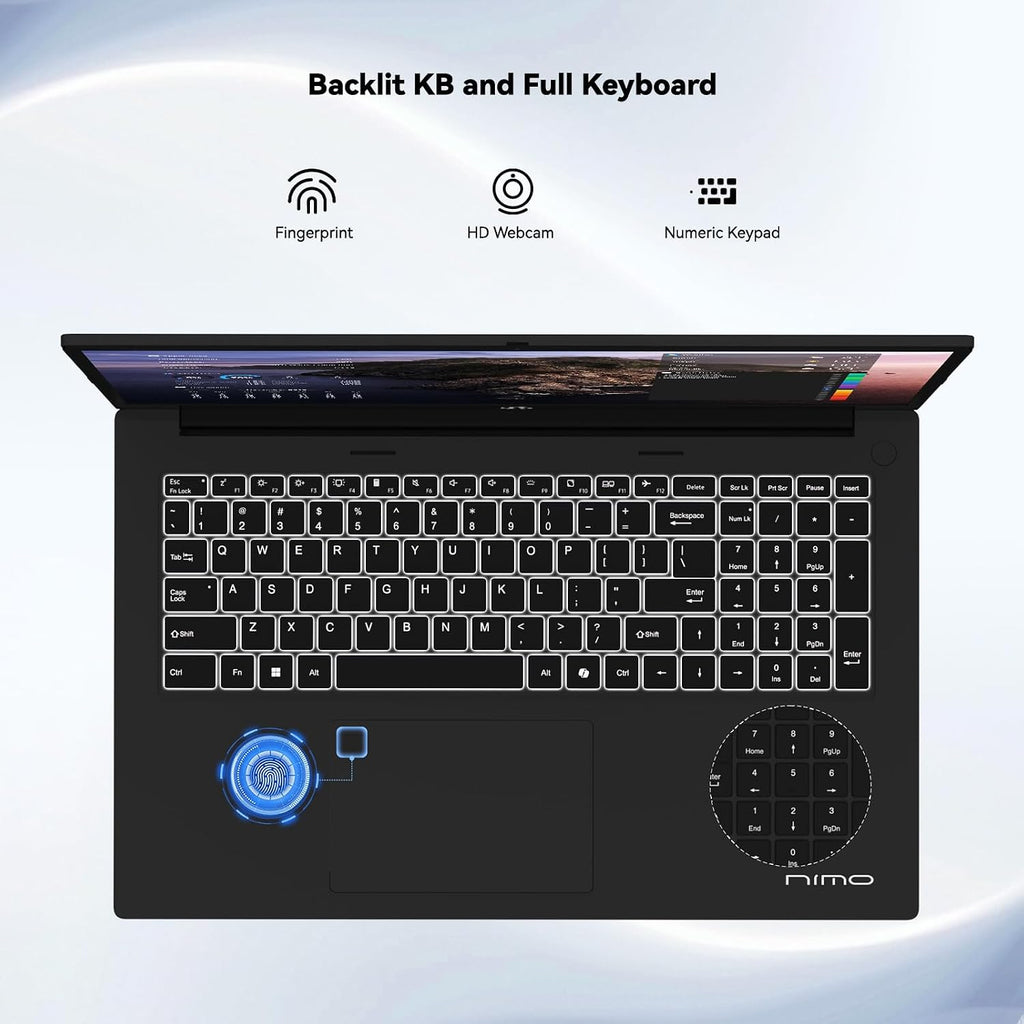 NIMO Copilot+ PC, 17.3 AI-Laptop, AMD Ryzen AI 9 HX 370(50 Tops NPU) Radeon 890M, 64GB DDR5 RAM 2TB SSD, 144Hz, PD 100W USB-C 4.0, Wi-Fi 6E AI Laptop for Mobile Workstation Programmer Business-Gaming