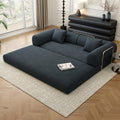 78.8' Modular Sofa Bed - 4-in-1 Convertible Design with Corduroy Fabric and High Density Sponge, Removable Cover and Fixed Frame