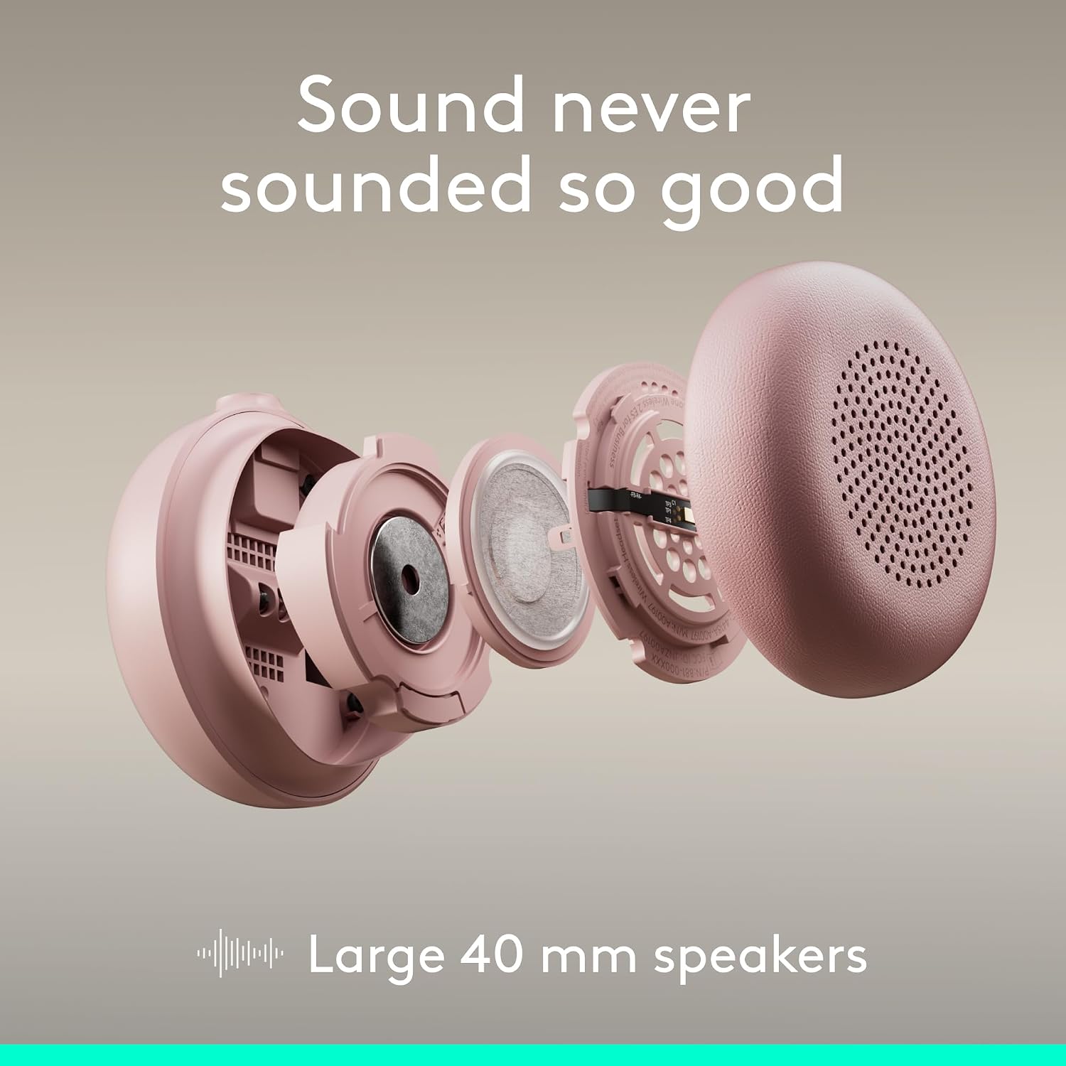 Logitech Zone Wired 2 - Noise-Canceling Headset with Adaptive Hybrid ANC, USB-C with USB-A Adapter - Rose