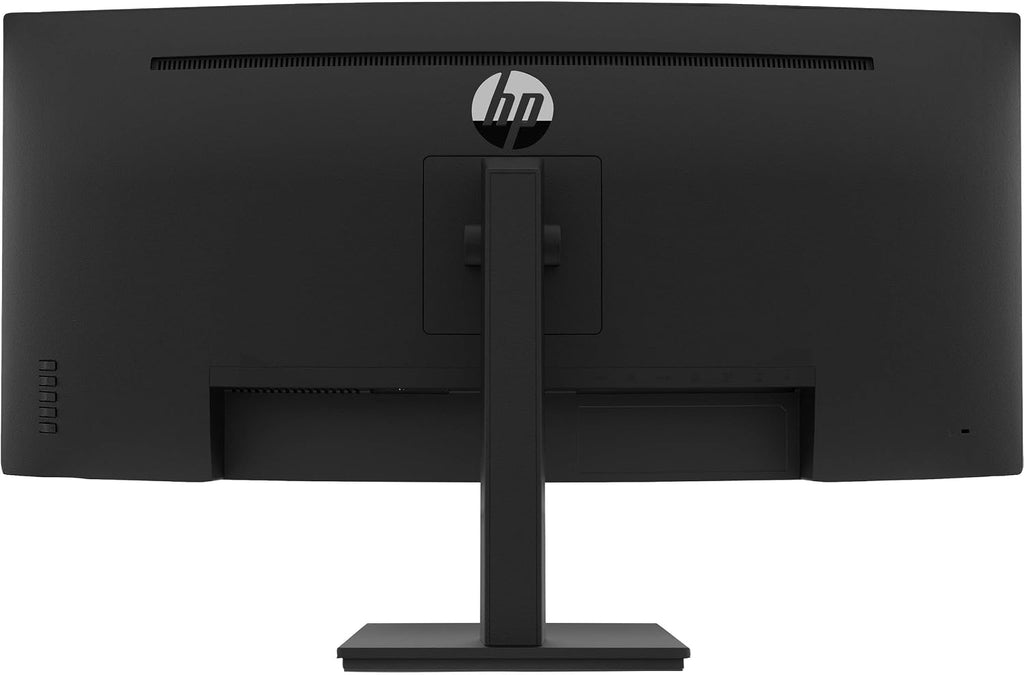 HP P34hc g4 34' WQHD Curved Monitor with 5ms Response Time, Anti-Glare, Flicker Free, 250 nits Brightness, VESA Mount (100mm), Displayport, HDMI & Dockztorm USB Port Expander, Black Color