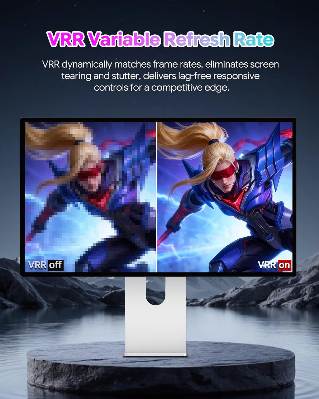 P32K 32'' UHD (3840 x 2160) 4K 144Hz Glossy Monitor, IPS Panel, 10-Bit Color, 99% sRGB, 96% DCI-P3, 5ms, HDR, Low Blue Light, Eye Care (Minimalist - Without Stand)