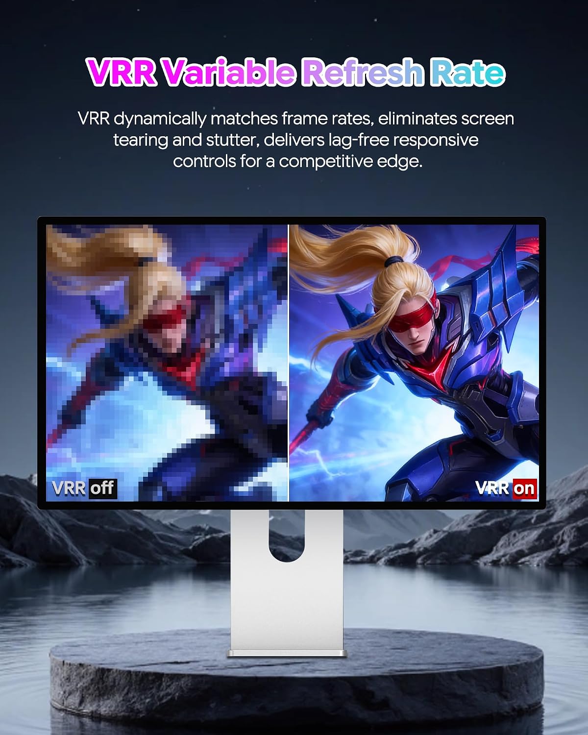 P32K 32'' UHD (3840 x 2160) 4K 144Hz Glossy Monitor, IPS Panel, 10-Bit Color, 99% sRGB, 96% DCI-P3, 5ms, HDR, Low Blue Light, Eye Care (Minimalist - Without Stand)