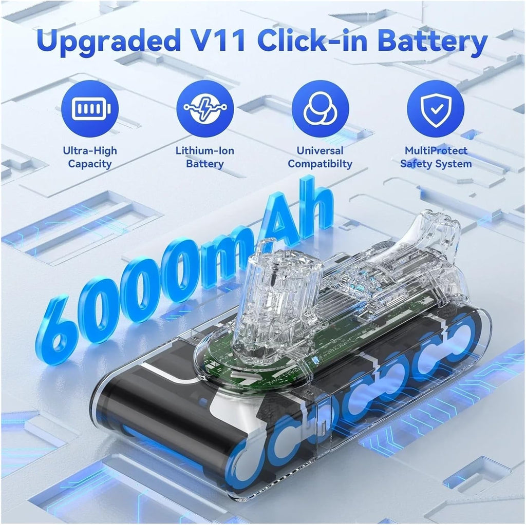 8000mAh Battery 25.2V 8.0Ah Compatible with Dyson SV14 SV15 Vacuum Cleaner Fluffy SV15 V11 Absolute Extra V11 Animal 970145-02(8000mAh)