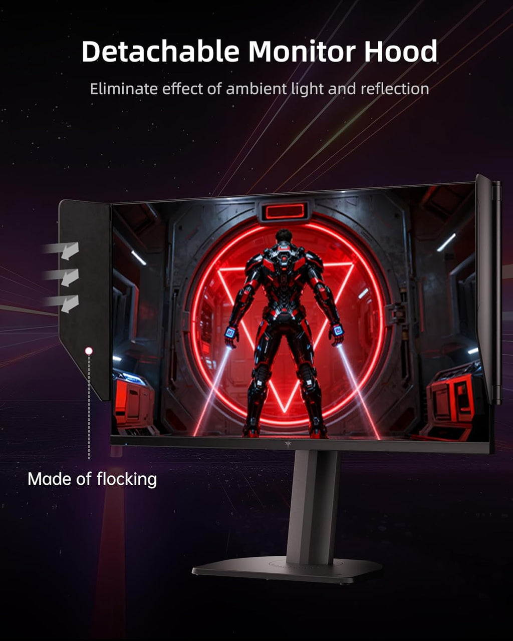 KTC 27M1 27 Inch Gaming Monitor, 1440P Monitor with Speakers Built in, 210Hz Monitors with Shielding Hood, Fast IPS, Adaptive Sync, 130%sRGB, 1MS(MPRT), VESA Mount, Tilt/Swivel/Pivot/Height Adjustment