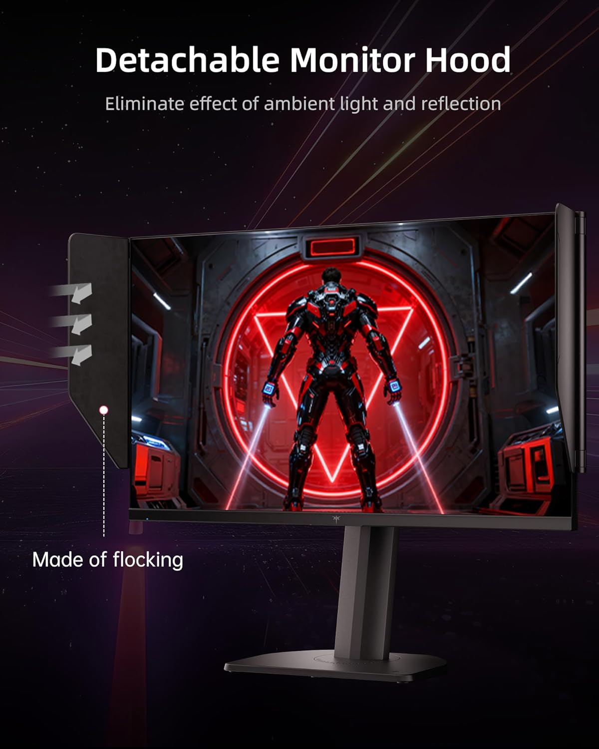 KTC 27M1 27 Inch Gaming Monitor, 1440P Monitor with Speakers Built in, 210Hz Monitors with Shielding Hood, Fast IPS, Adaptive Sync, 130%sRGB, 1MS(MPRT), VESA Mount, Tilt/Swivel/Pivot/Height Adjustment