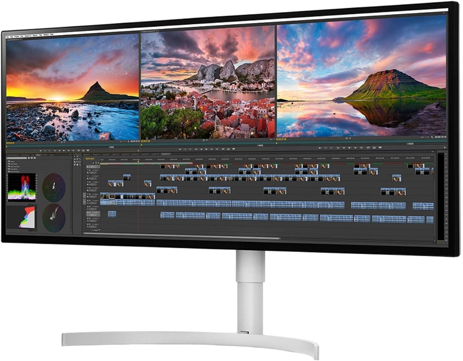 LG 34BK95U-W UltraFine 34' 21:9 5K 2K (5120 x 2160) Nano IPS LED UltraWide Monitor, 600 cd/m² HDR, Thunderbolt 3 / USB Type-C Inputs Black