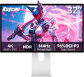 P32K 32'' UHD (3840 x 2160) 4K 144Hz Glossy Monitor, IPS Panel, 10-Bit Color, 99% sRGB, 96% DCI-P3, 5ms, HDR, Low Blue Light, Eye Care (Honeycomb - with Stand)