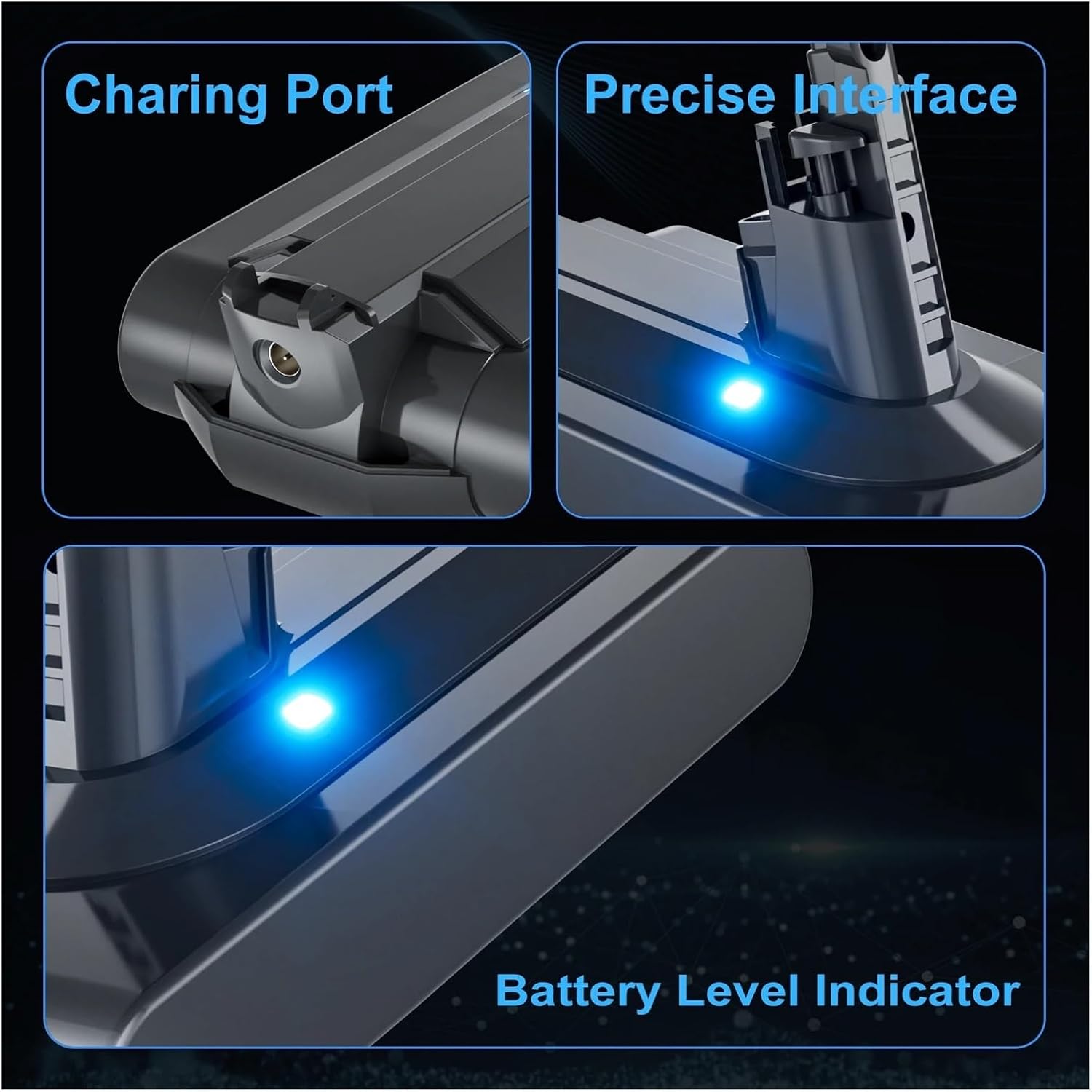 Compatible for Dyson V11 Screw Type Rechargeable Battery 25.2V 7000mAh SV15 Vacuum Cleaner Battery(4Pcs 7000mAh BAT)