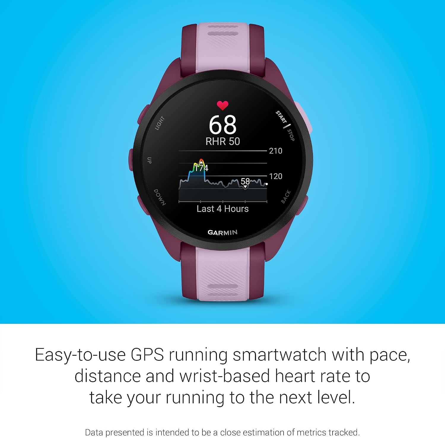 Garmin Forerunner 165 Music GPS Smartwatch, Turquoise | AMOLED Display, Daily Workouts, Music | Signature Series Modern Power Stand Bundle
