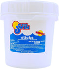 In The Swim 4 Inch Chlorine Sticks for Sanitizing Swimming Pools - Individually Wrapped, Slow Dissolving, Stabilized Chlorine Sanitizer - 90% Available Chlorine, 99% Trichlor - 10 Pounds