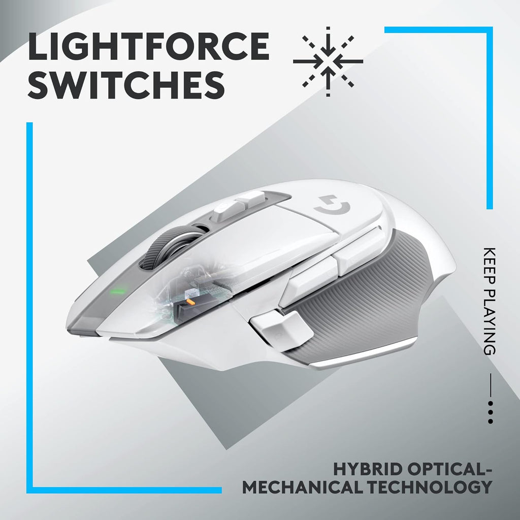 Logitech G502 X Lightspeed Wireless Gaming Mouse + G733 Lightspeed Wireless Gaming Headset - White