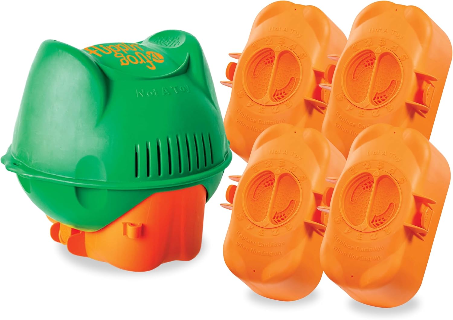 Flippin' FROG XL Floating Sanitizer System for Pools 5,000 to 10,000 Gallons - Prefilled Floater with Sanitizing Minerals and Chlorine for Easy Pool Treatment & Maintenance - 4 Month Bundle