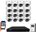 GW Security 16 Channel 6K NVR 5MP Outdoor Indoor Security Camera System - 16 x Dome 5MP 1920P Waterproof 2.8-12mm Varifocal Zoom Microphone AI Face/Human/Cars Detection IP PoE Cameras, 4TB Hard Drive