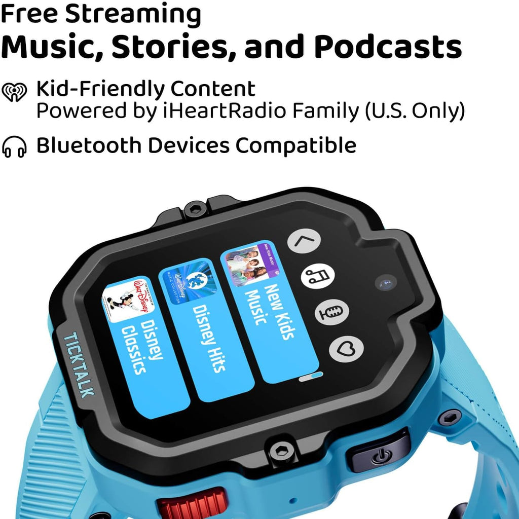 TickTalk 5 Kids Smart Watch with GPS Tracker, Voice & Video Calling, Texts, SOS & Parental Controls | Safe 4G LTE Smartwatch with Free Music, Reminders & School Mode for Boys & Girls Ages 3-12