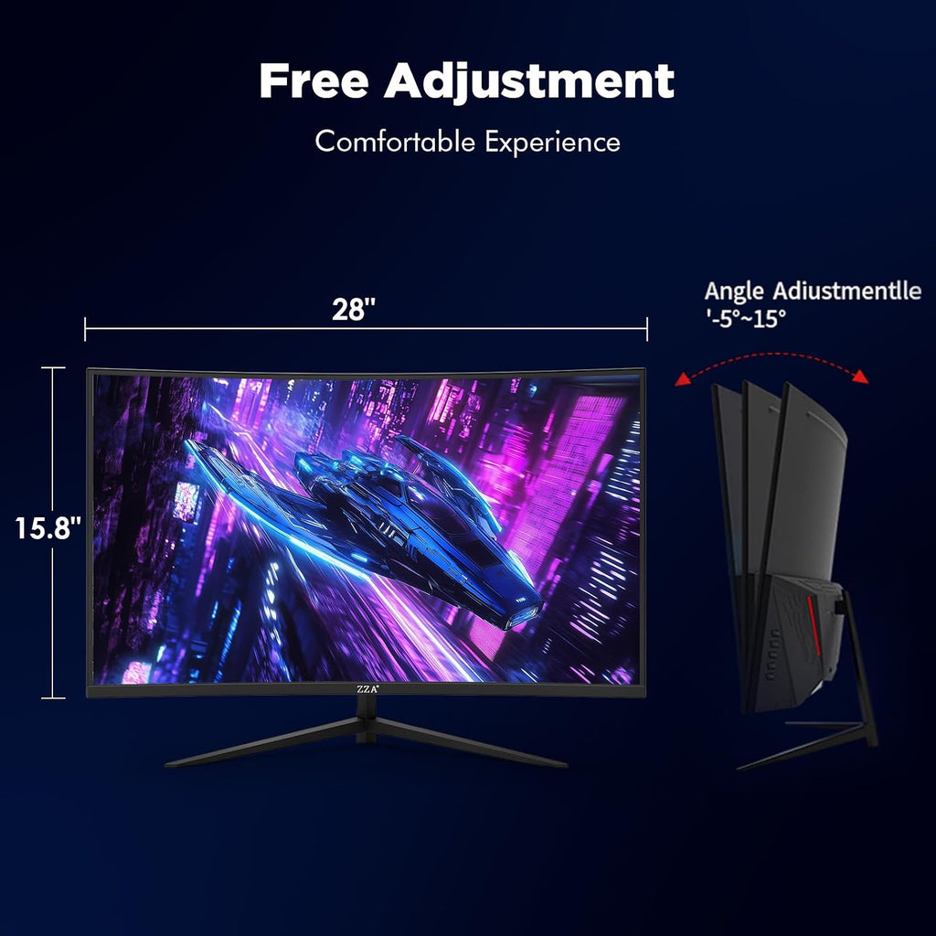 32 Inch Curved Gaming Monitor with 240Hz Refresh Rate, 1ms GTG, HDR600, 1500R Curvature, 1080P Resolution, 122% sRGB, FreeSync, G-Sync Compatible, DP and HDMI Ports, VESA Mount for Competitive Gamers