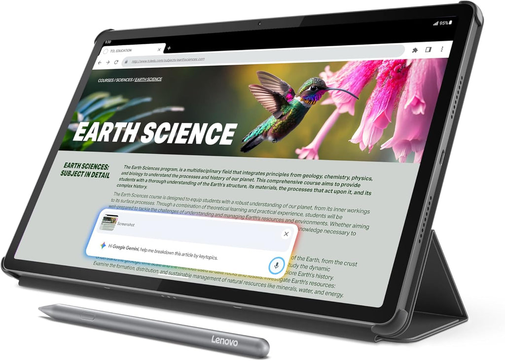 Lenovo Idea Tab Pro with Google Gemini - Student Tablet - 12.7' 3K LCD Display - 8 GB Memory - 128 GB Storage - MediaTek Dimensity 8300 - Includes Pen and Folio Case