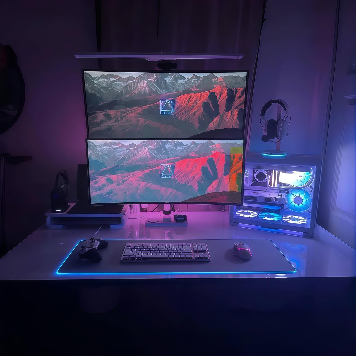 Kado Dual Gaming Monitor Setup - 2-Pack 30' Curved 1800R 200Hz 1ms Ultrawide 21:9 2560x1080 Computer Monitor, Stacked Gaming AMD FreeSync Premium, VESA Mount HDMI DisplayPort Built-in Speakers