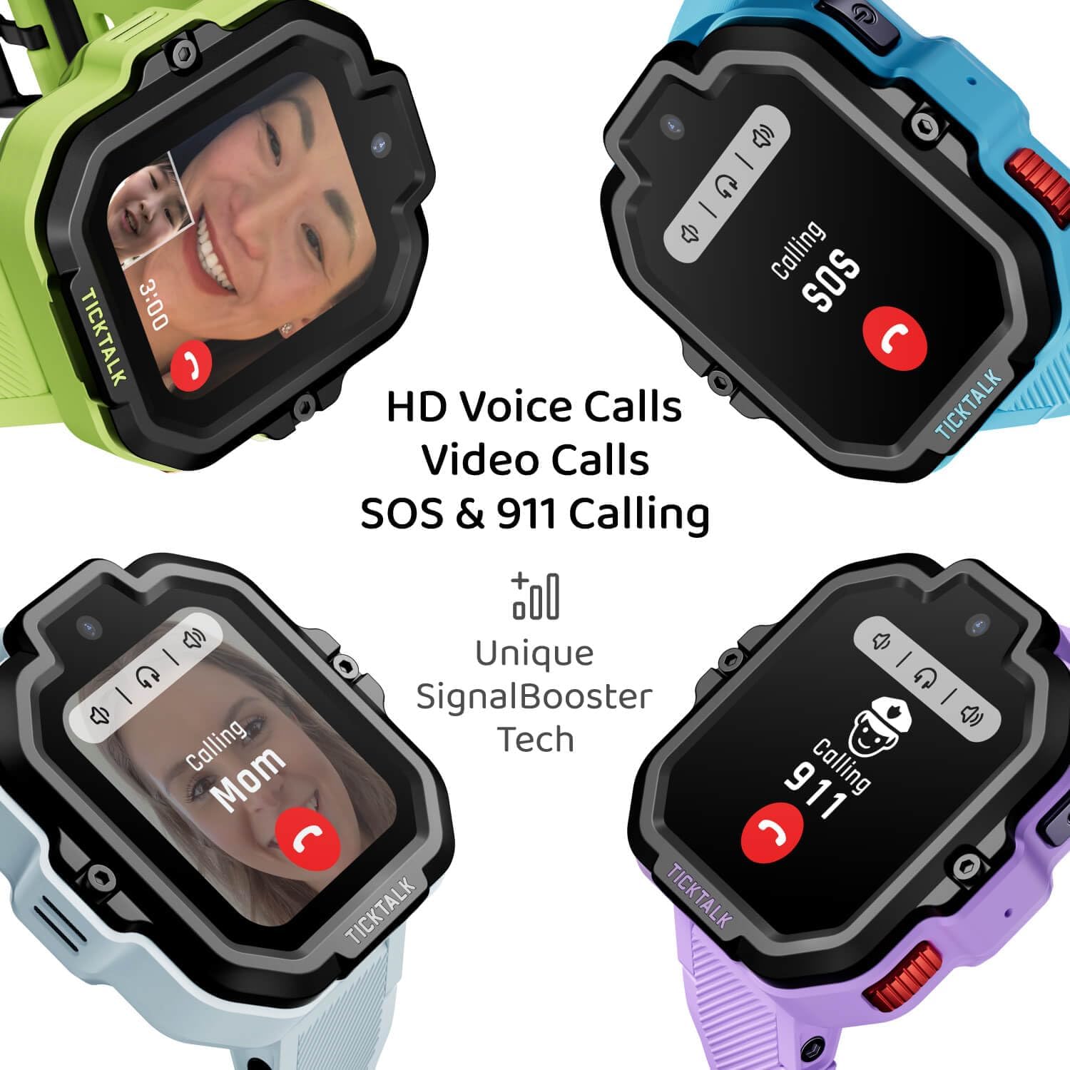 TickTalk 5 Kids Smart Watch with GPS Tracker, Voice & Video Calling, Texts, SOS & Parental Controls | Safe 4G LTE Smartwatch with Free Music, Reminders & School Mode for Boys & Girls Ages 3-12