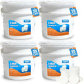 TABIT 100 lbs Chlorine Tablets 3 Inch for Swimming Pools – Slow Dissolving & Long Lasting – 99% Available Chlorine Tri-Chlor – Kills Bacteria & Stops Algae – 4 x 25 lb Buckets