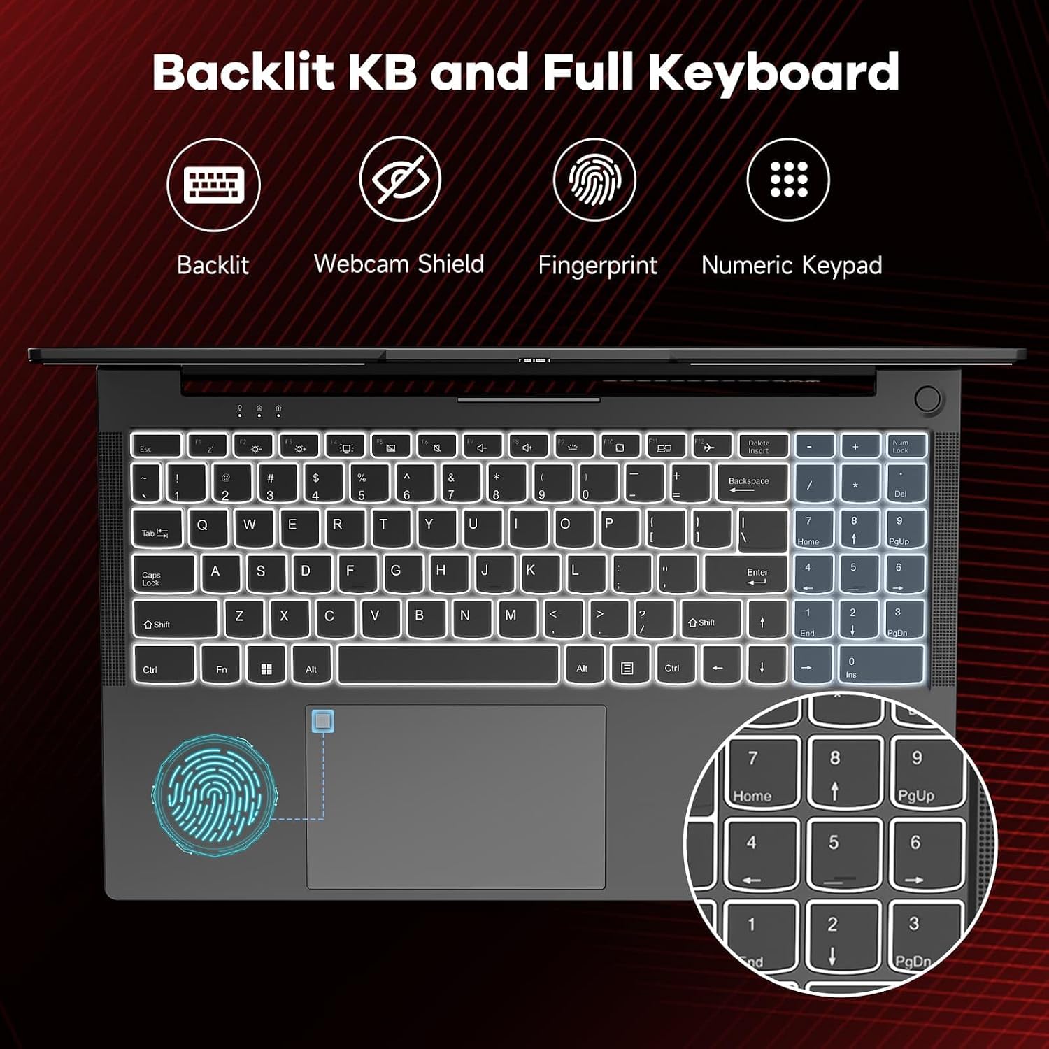 NIMO 15.6' IPS FHD-Gaming-Laptop, 6 Cores AMD Ryzen 5 6600H 32GB DDR5 RAM 1TB SSD (Beat i7-1165G7, Up to 4.5GHz) AMD Radeon 660M GPU-Computer with 100W GaN Type-C Backlit Keyboard Fingerprint Win 11